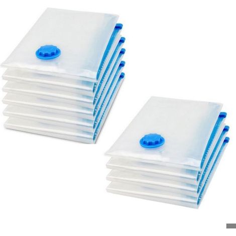 Lot de 10 Sac de Rangement Sous Vide Aspirateur Housses de Rangement sous Vide Voyages pour Vêtements, Couettes, Literie, Oreillers (1/4)