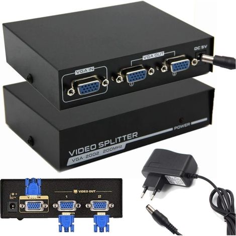 Répartiteur VGA Clonage 1x2 - Répartiteur 250 MHz Répartiteur vidéo (1/5)