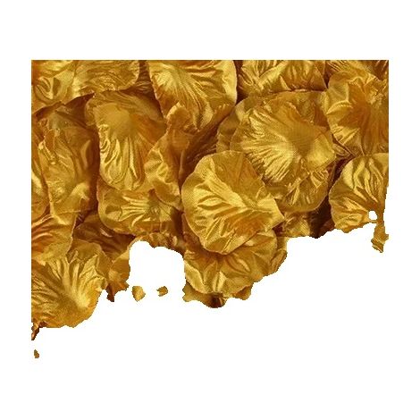 Petali di rosa artificiali, multicolori, decorazione in seta, oro, 1000 pezzi (10 confezioni)-a (1/2)