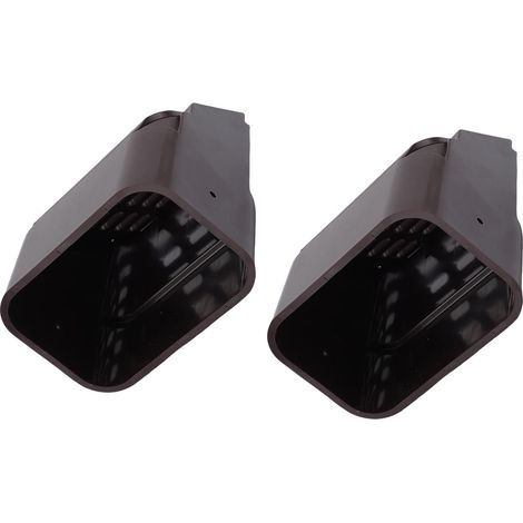 Raccord descente gouttière et sortie filtre protecteur pour gouttière type A 3X4 Inch marron (1/5)