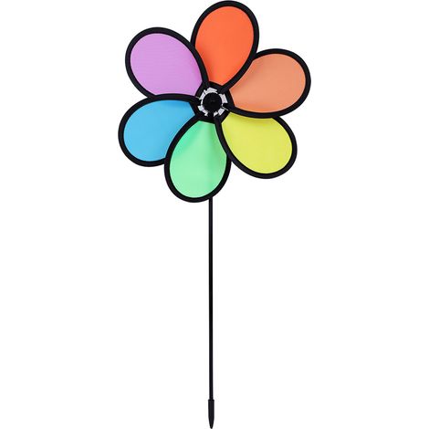 Pinwheel - Flower Windmill Garden Toy - Outdoor Wind-Activated Spinning Decoration - For Children And Party Use - 1 Piece (1/5)