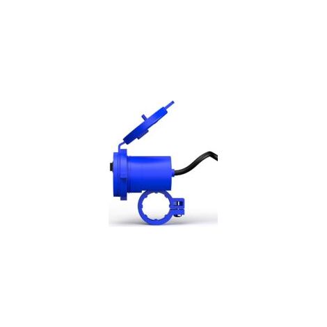 BleuChargeur Usb Moto éTanche 12v,Support De Guidon Moto Universel Chargeur Moto Usb éTanche Charge Moto Rapide 5v/2.1a Pour Le Chargement De Gps, Chargeur De TéLéPhone Portable