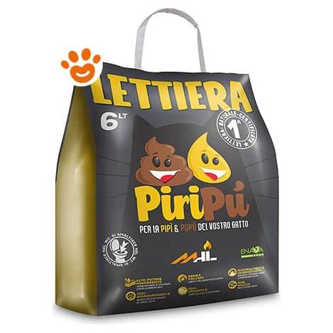 MHL Cat Lettiera Vegetale Piripù - Confezione 6 Lt - Lettiere