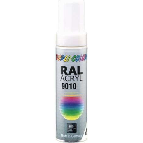 Pennarello per ritocchi bianco puro ma RAL 9010 Penna da 12 ml DUPLI-COLOR (Per 30)
