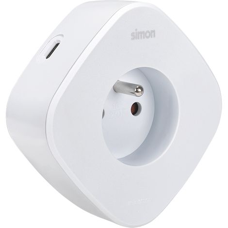 Adaptateur 1PC 2P+T vers 1 PC 2P+T, 2 USB A 3,4A et 1 USB C 3,4A SIMON (1/5)