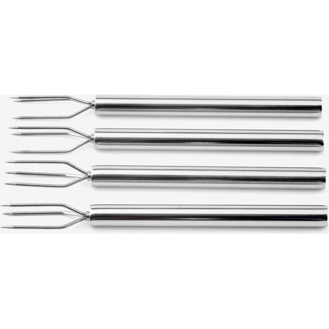 Weis - Set di 4 forchette per Patate bollite, in Acciaio Inox, Argento, 13 x 5 x 2 cm