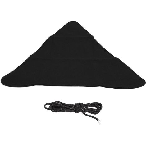 Dreibeinhocker aus Segeltuch, faltbar und tragbar, dreieckige Form, handgefertigt, kratzfest, ideal zum Campen und Angeln (schwarz). (1/5)