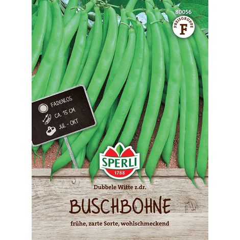 Sperli Buschbohnen Dubbele Witte z.dr. - Gemüsesamen (1/2)