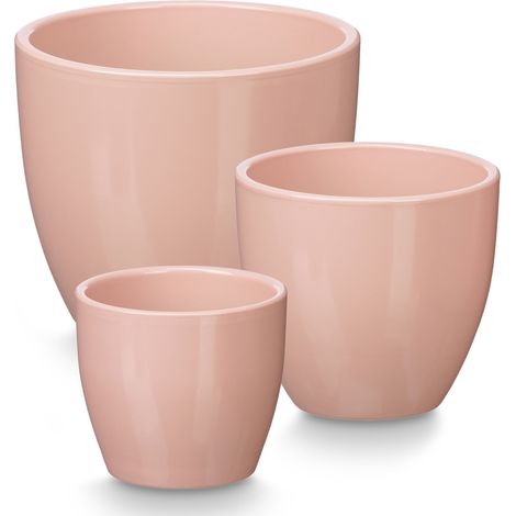Runde Blumentöpfe Ø 14, 17, 22 cm, 3er Set