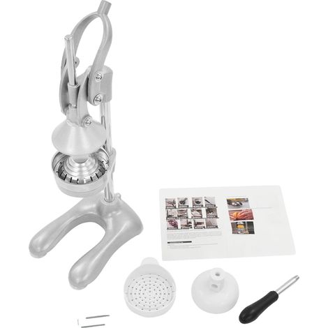 Exprimidor manual de cítricos, acero inoxidable duradero, extracción de jugo eficiente, gris claro (1/2)