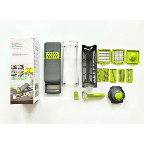NALOOKAMIC Trancheuse à légumes multifonctionnelle, trancheuse à légumes manuelle, mandoline de cuisine professionnelle, trancheuse à légumes avec 8 lames réglables pour trancher, couper et râper les (1/3)