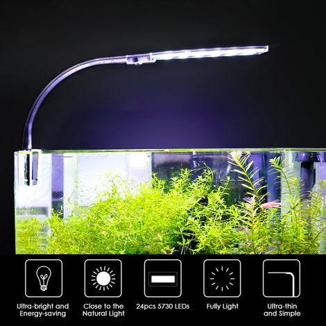 Éclairage LED Ultra-mince pour Aquarium Lumière de Plantes Aquatiques Blanc Bleu Blanc - AUTRES