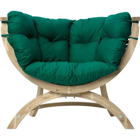 AMAZONAS Loungesessel Siena Uno Verde inkl. Sitzkissen ca. 118,5 x 93,5 x 58 cm für Haus und Garten
