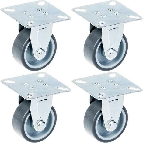 Rollen - Castor - 50 mm - Fest - Tragfähigkeit 160 kg - Set von 4