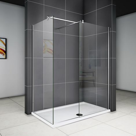 160x200cm +100x200cm+90cm Haltestange Walk In Dusche Duschabtrennung Duschkabine (1/5)