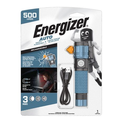 Energizer Taschenlampe Auto Metal Light wiederaufladbar inkl. USB Kabel blau