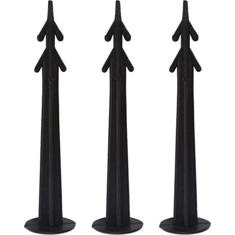 Piquets de Fixation pour bache - pour Toison de Mauvaises Herbes [100 pièces] - Extrêmement Stable - Ancrage de Sol en Plastique incassable， (1/5)