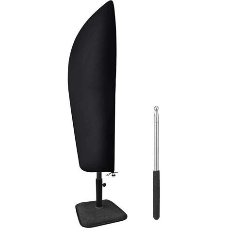 Protective cover for parasol with pole, (265cm 210D), Waterproof Oxford fabric parasol cover, Protective cover for cantilever parasol, UV and dust resistant, Windproof and snowproof, Covers (1/5)
