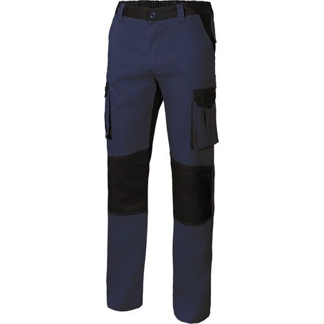 Pantalón bicolor multibolsillos 103020B 36 - Azul Navy / Negro