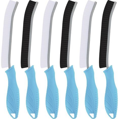 Lot de 2 - Brosse WC - Brosse Nettoyage - Tête Étroite pour Crevasses &43 Trou de Suspension pour Séchage &43 Poignée Ergonomique Salle de Bain Cuisine Douche Bleu 6cm (1/5)