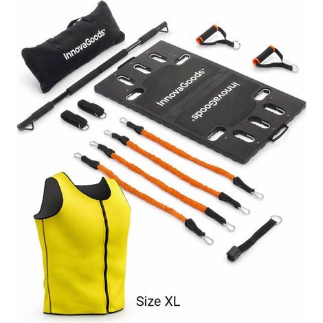 Pack Fitness - INNOVAGOODS - Gympak Max + Gilet Passwa - Sauna Gilet XL - Widerstandsbänder 54–70 kg - Tasche & Anleitung (1/5)