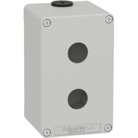 Schneider pulsantiera in metallo grigia 2 for