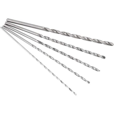 Foret hélicoïdal extra long ultra-rapide en acier à queue droite Foret professionnel foret hélicoïdal mini-foret outil parfait pour utilisation 2-5mm (1/5)