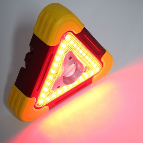 Lampada triangolare di emergenza per auto, lampada da lavoro multifunzione di emergenza, segnale lampeggiante di sicurezza (1/5)