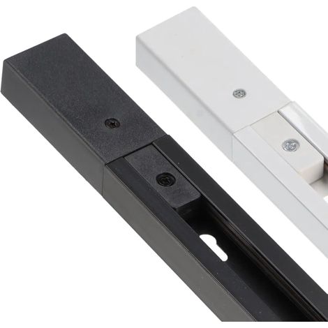 IluminaShop - Carril Monofasico MaxPower 2 metros Blanco / Negro para Foco Carril Negro