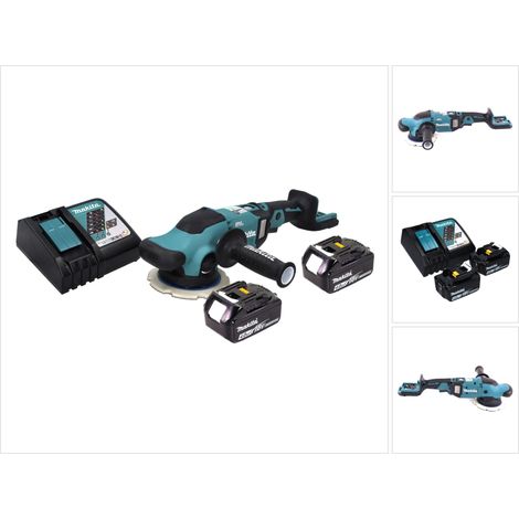 Makita DPO 600 RM Pulidora excéntrica a batería 18 V 150 mm XPT Brushless + 2 baterías de 4,0 Ah + cargador (1/5)