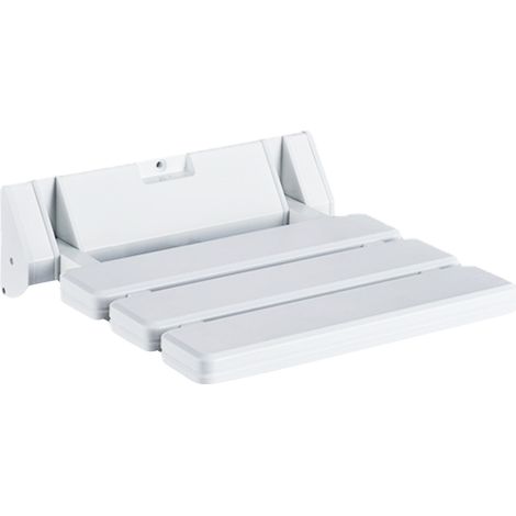 Tabouret de salle de bain mural pliable, capacité de charge de 220 lb, siège de douche pliable antidérapant, tabouret d'entrée, siège de bain mural (1/5)