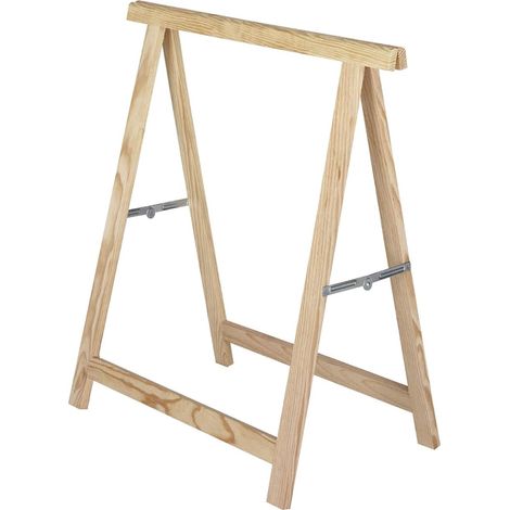 Cavalletto pieghevole in legno di pino cm 73,5 x h 74 multiuso (1/4)