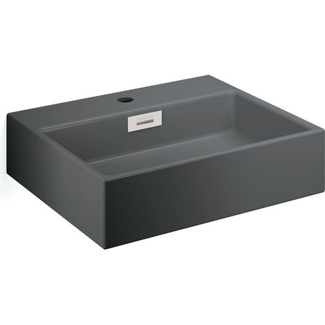 Lineabeta - Lavabo da appoggio/sospeso con foro rubinetto 49,5x42