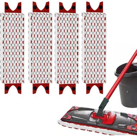 Ersatzbezüge Doppelpack Mikrofaser Wischmopp für Vileda Ultramax Power -Bezug für alle Hartböden wie Parkett, Laminat & Fliesen  Waschmaschinengeeignet 4 Stück