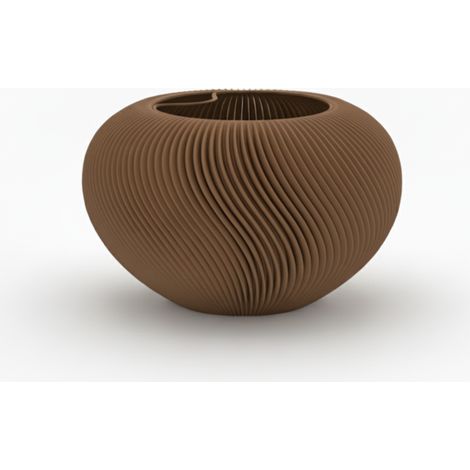 Classico vaso rotondo marrone per piante (1/3)