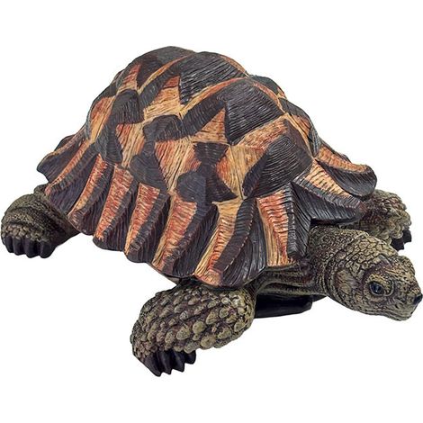 Tortue terrestre verte en résine – Décoration pour terrarium – Longueur 17.3 cm – Finitions soignées et résistantes – Riviera