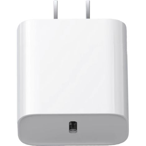 Chargeur mural 20W PD blanc, bloc secteur USB-C pour iPhone 12 Pro Max 13, prise US, protection surchauffe et surcharge, 100-240V (1/5)