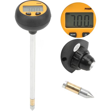 Testeur numérique de pH du sol 2,0PH-8,5PH Testeur de température et d'humidité haute précision pour les terres agricoles, les vergers et les serres (1/5)