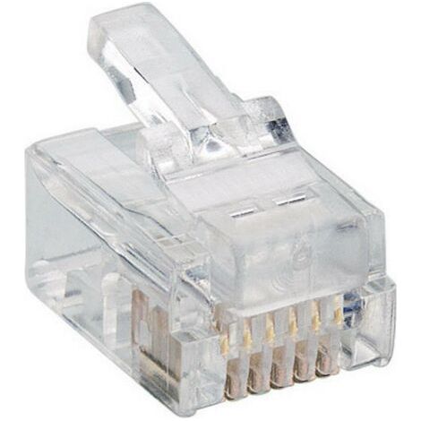 Fiche modulaire mâle Lumberg P 128 RJ12 mâle, droit RJ12 Pôle: 6p6c transparent 1 pc(s) D26304 (1/3)