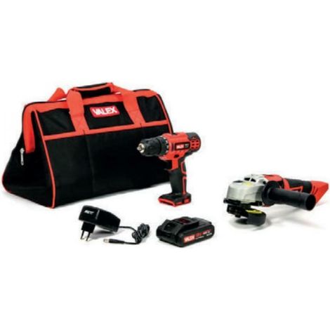Valex taladro amoladora kit bolsa de baterÍa y cargador 1997487