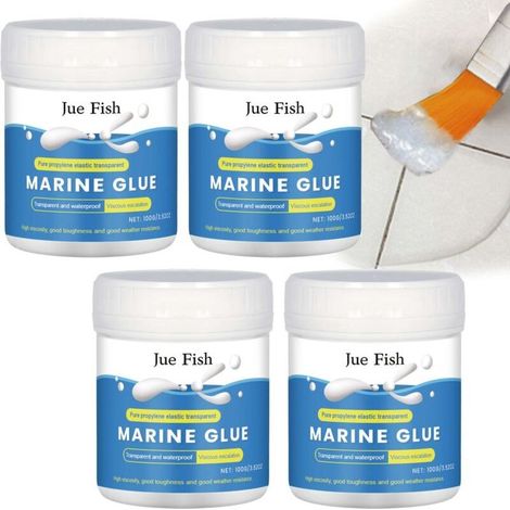 Agent Anti-fuite imperméable Super puissant, scellant d'isolation étanche, adhésif de réparation de fuite Transparent (100g), 4 paquets (1/4)