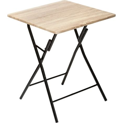 Mesa plegable de 2 plazas efecto madera - 5five (1/5)
