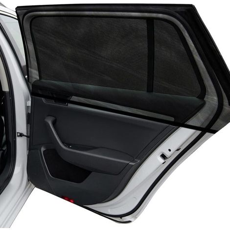Paresoleil pour vitres de voiture, lot de 2, paresoleil pour enfants/camping, paresoleil arrière respirants en maille élastique avec protection UV, adaptés aux voitures, camions, SUV, fourgonnettes (1/4)