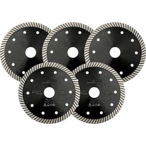 Lame de scie circulaire, design super fin, coupe turbo efficace, 5Pcs, 125mm, 1.4mm (1/2)