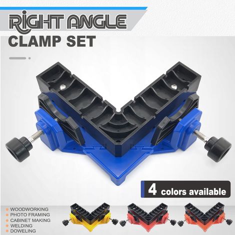 Serre-joint d’Angle pour Panneaux - Maintien à 90° pour Collage et Assemblage en Menuiserie (Bleu, 980g) (1/5)