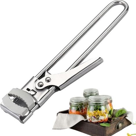 Ouvre Bocal Réglable, Ouvre Boite de Conserve en Acier Inoxydable, Ouvre-boîtes Manuels et Multifonctionnel, Ouvre Bouteille (1/4)
