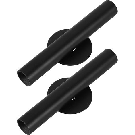 STOBAZA Lot de 2 vases muraux modernes et simples en alliage noir avec plantes, idéal (1/5)