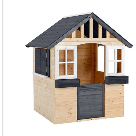 Zwerkules Lolli Kinder Spielhaus für den Garten Holz