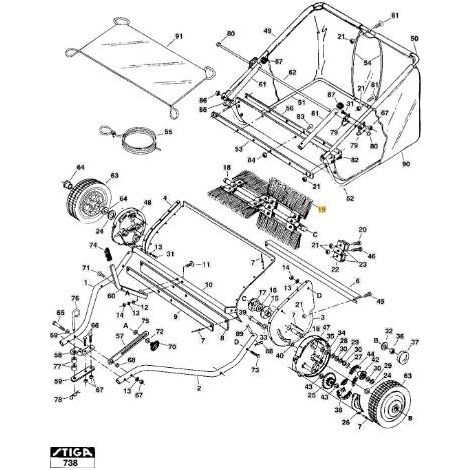 ELEMENTO SPAZZOLA 42 ORIGINALE STIGA - 1319-2630-01