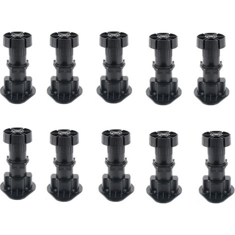 10 x verstellbare Möbelfüße Möbelfuß Nivellierfuß Nivellierfüße mit erweitertem Verstellbereich: 100 120 mm (10 x 7 cm) (1/5)